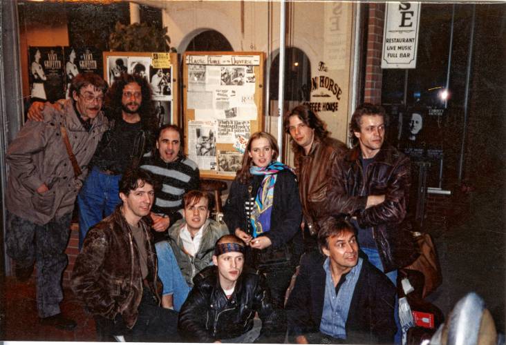 Plastic People of the Universe pose outside the Iron Horse. The band was from the former Czechoslovakia, where their music was deemed illegal. The leader of the band spent 8 years in jail for “playing his brand of ‘thinking man’s rock.’”