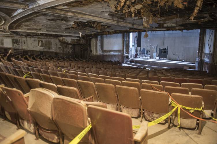 The lower level of the Victory Theatre in Holyoke seats half of its 1,600-seat capacity. Photographed on Tuesday, Aug. 10, 2021.