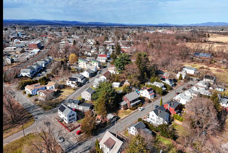 Looking north over Valley and Williams Streets in Northampton’s Montview neighborhood.