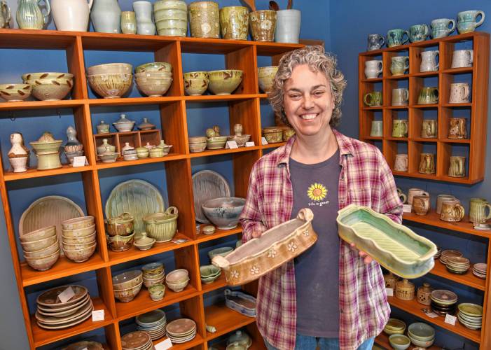 Lucy Fagella, of Lucy Fagella Pottery in Greenfield, is a co-founder of the Pottery Trail, which is celebrating its 20th anniversary this year.