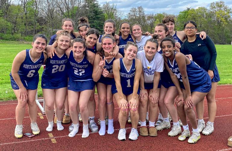 The Northampton girls lacrosse team picked up a come-from-behind 12-11 win over Amherst on Monday afternoon in Amherst.