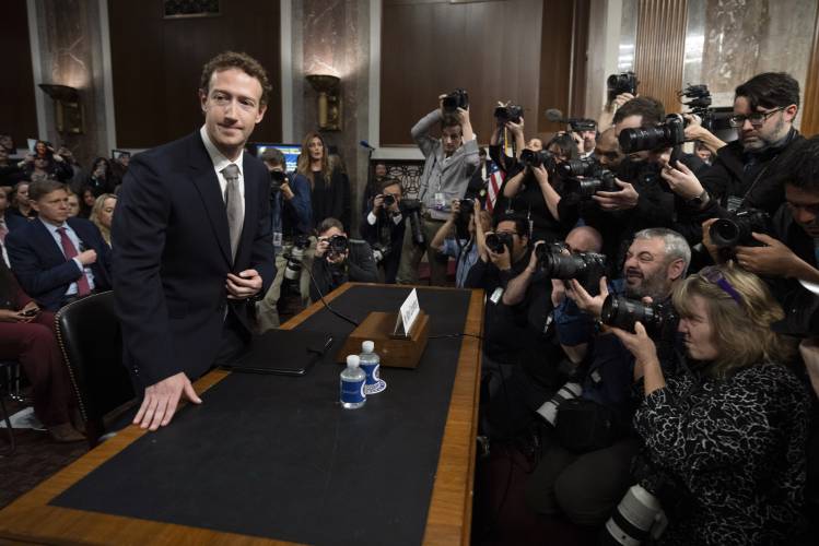 Meta CEO Mark Zuckerberg, arrives to testify before a Senate Judiciary Committee hearing on Capitol Hill in Washington, Wednesday, Jan. 31, 2024, to discuss child safety. (AP Photo/Manuel Balce Ceneta)