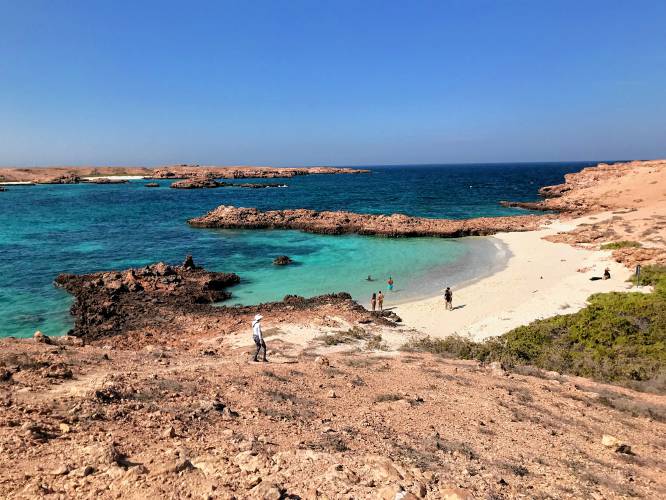 The Dimaniyat Islands in the Gulf of Oman are a prized destination for snorkeling.