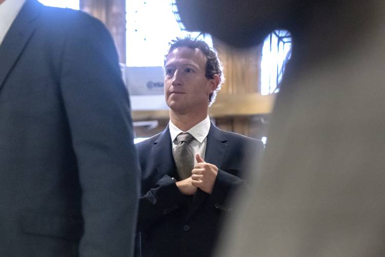 Meta CEO Mark Zuckerberg arrives to appear before the Senate Judiciary Committee's hearing on online child safety on Capitol Hill, Wednesday, Jan. 31, 2024 in Washington. (AP Photo/Mark Schiefelbein)